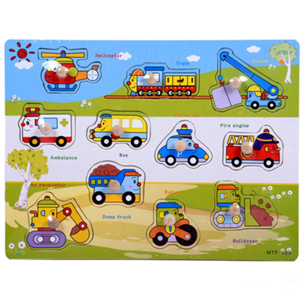 Đồ chơi cho bé,Bảng gỗ học Tiếng Anh theo chủ đề - Có Núm - Chủ đề Phương Tiện Giao Thông