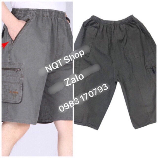 Quần Ngố Vải Kaki Nam Trung Niên Trung Tuôi