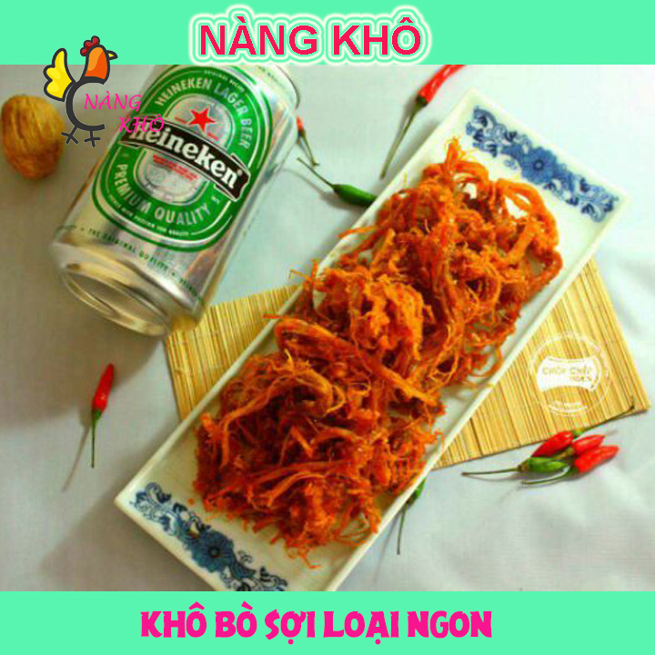 1Kg Khô bò sợi loại ngon ( Thơm ngon - đậm vị ) | Đồ ăn vặt Nàng Khô