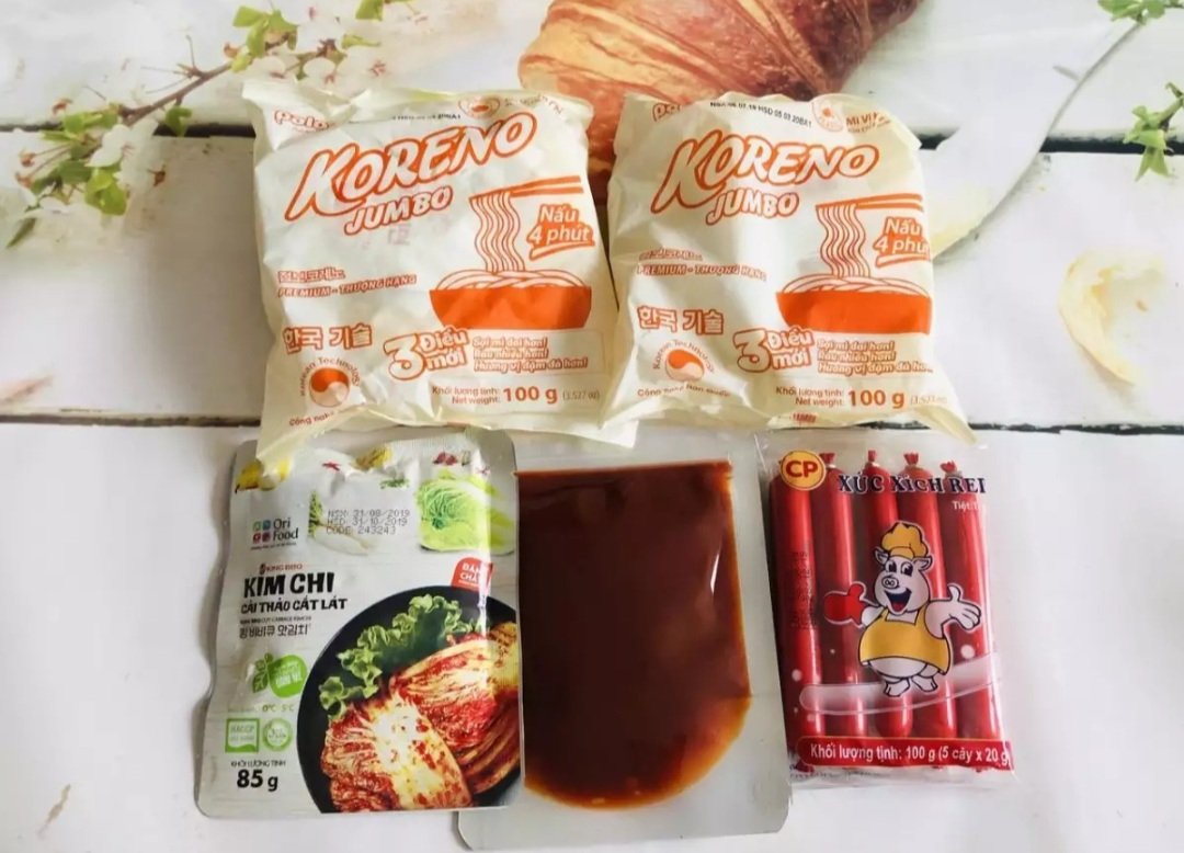 Combo mì cay kim chi