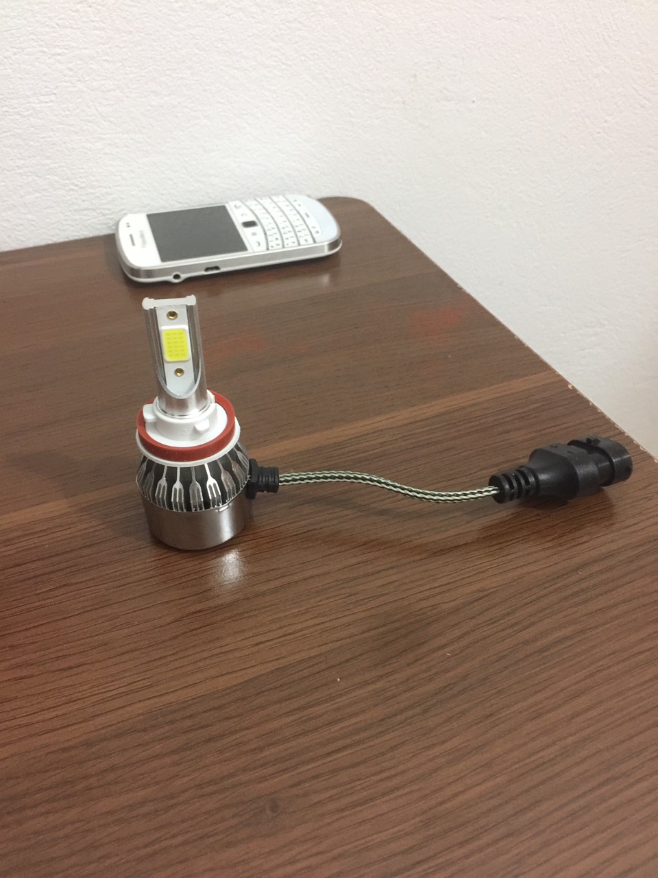 1 bóng led pha oto xe máy c6 36w chân h1 h4 h7 h11