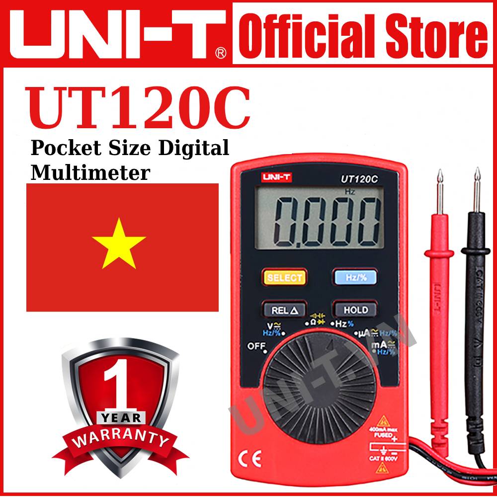 Uni-t ut120c/ut120a/ut120b pocket size digital multimeter