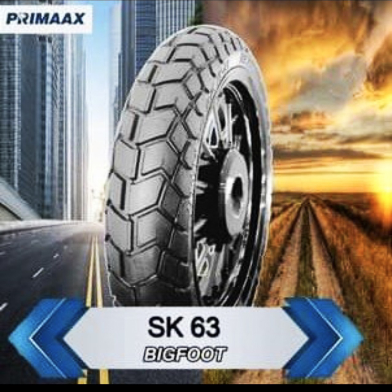 Vỏ primaax gai địa hình xe côn, xe số như future, wave, exciter, winner, raider, sonic,.....gai sk63