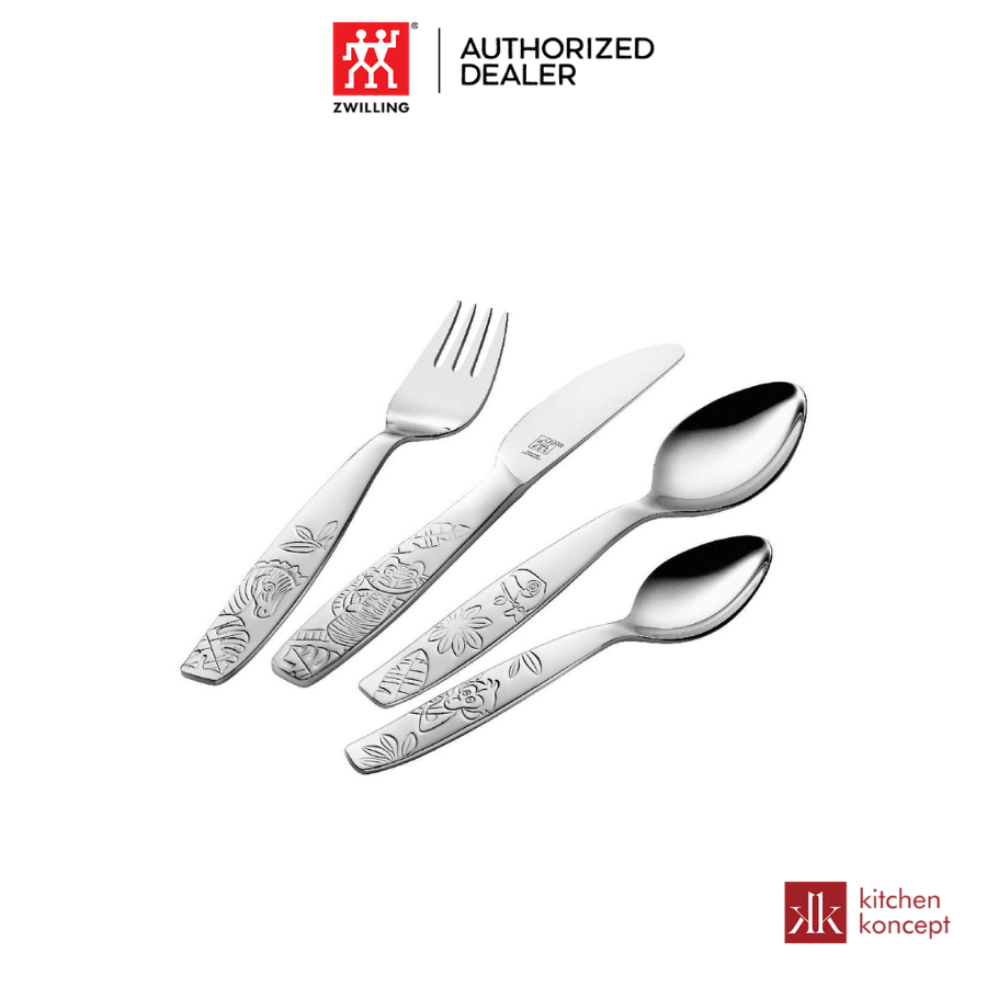 Zwilling - bộ muỗng nĩa trẻ em jungle - 4 món