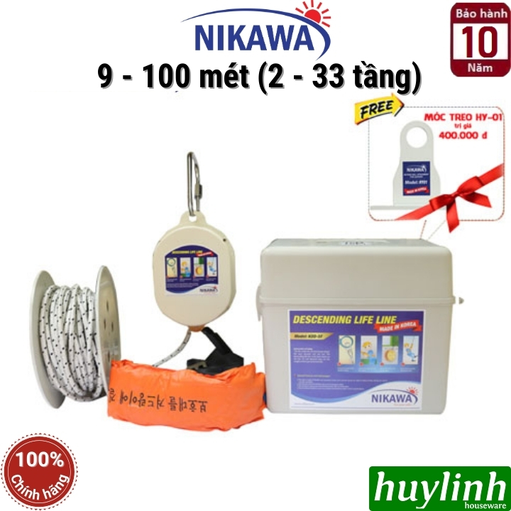 Bộ dây thoát hiểm tự động Nikawa (từ tầng 1 - tầng 33) - Sản xuất tại Hàn Quốc