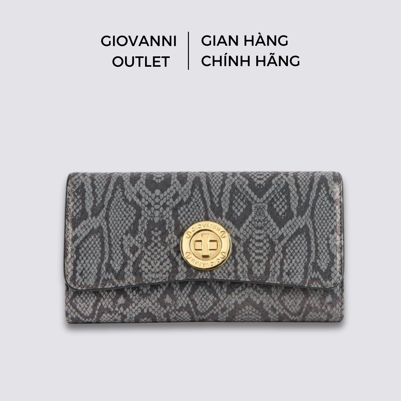 Ví Da Nữ GIOVANNI La Rinascita Chất Liệu Da Bê Dập Vân Da Rắn Cao Cấp DWL23-002