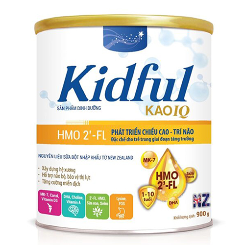 Sữa Bột Kidful KAO IQ Phát Triển Chiều Cao - Trí Não Cho Bé, Lon 900g