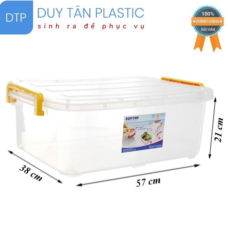 Thùng Nhựa Duy Tân Trong Suốt 30 Lít 57 x 38 x 21 cm No.H117