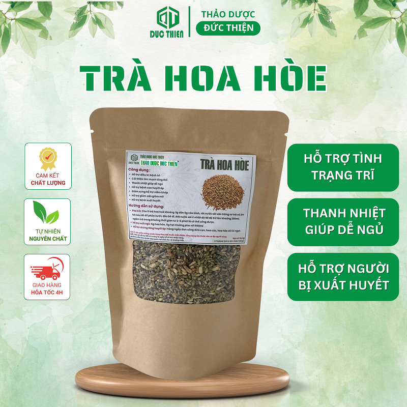 100g, 200g trà hoa hòe loại 1 sấy khô nguyên nụ thượng hạng giúp thanh nhiệt giảm mỡ máu ổn định huyết áp