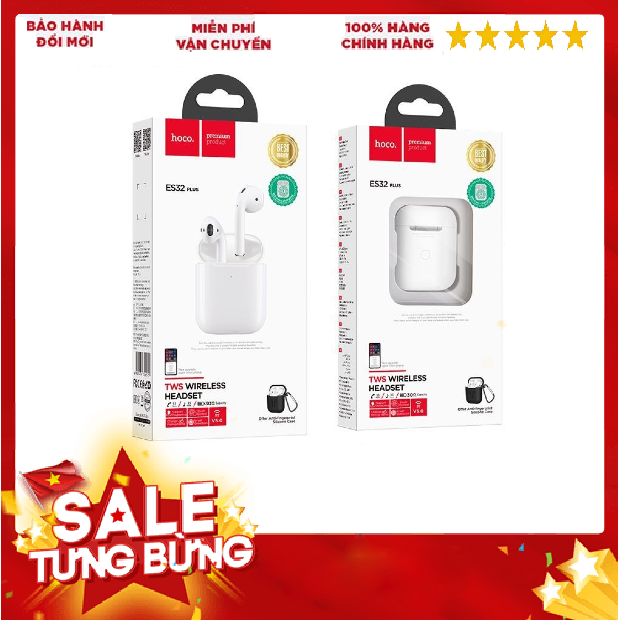 Tai nghe bluetooth cao cấp Hoco ES32 Plus hỗ trợ sạc không dây bảo hành chính hãng