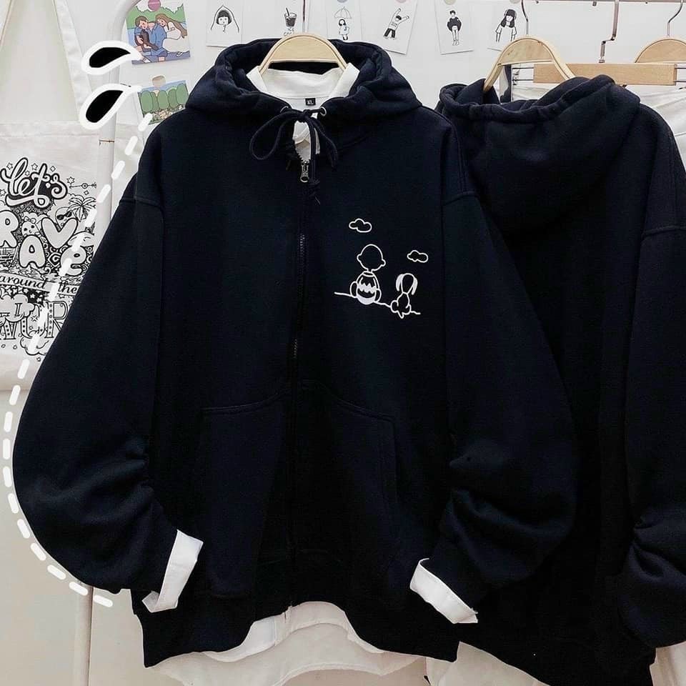 ÁO Khoác Sweater Nam Nữ Siêu Xinh, Phối Tay Phồng, Chú Chó và SEN SIÊU CUTE, PHỐI MÀU BẮT MẮT CỰC KỲ HOT