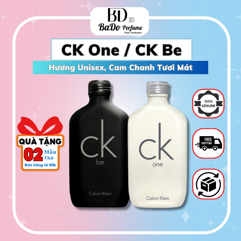 Nước hoa ck one, ck be edt hương tươi mát, trẻ trung 10ml, 5ml, 2ml bado perfume
