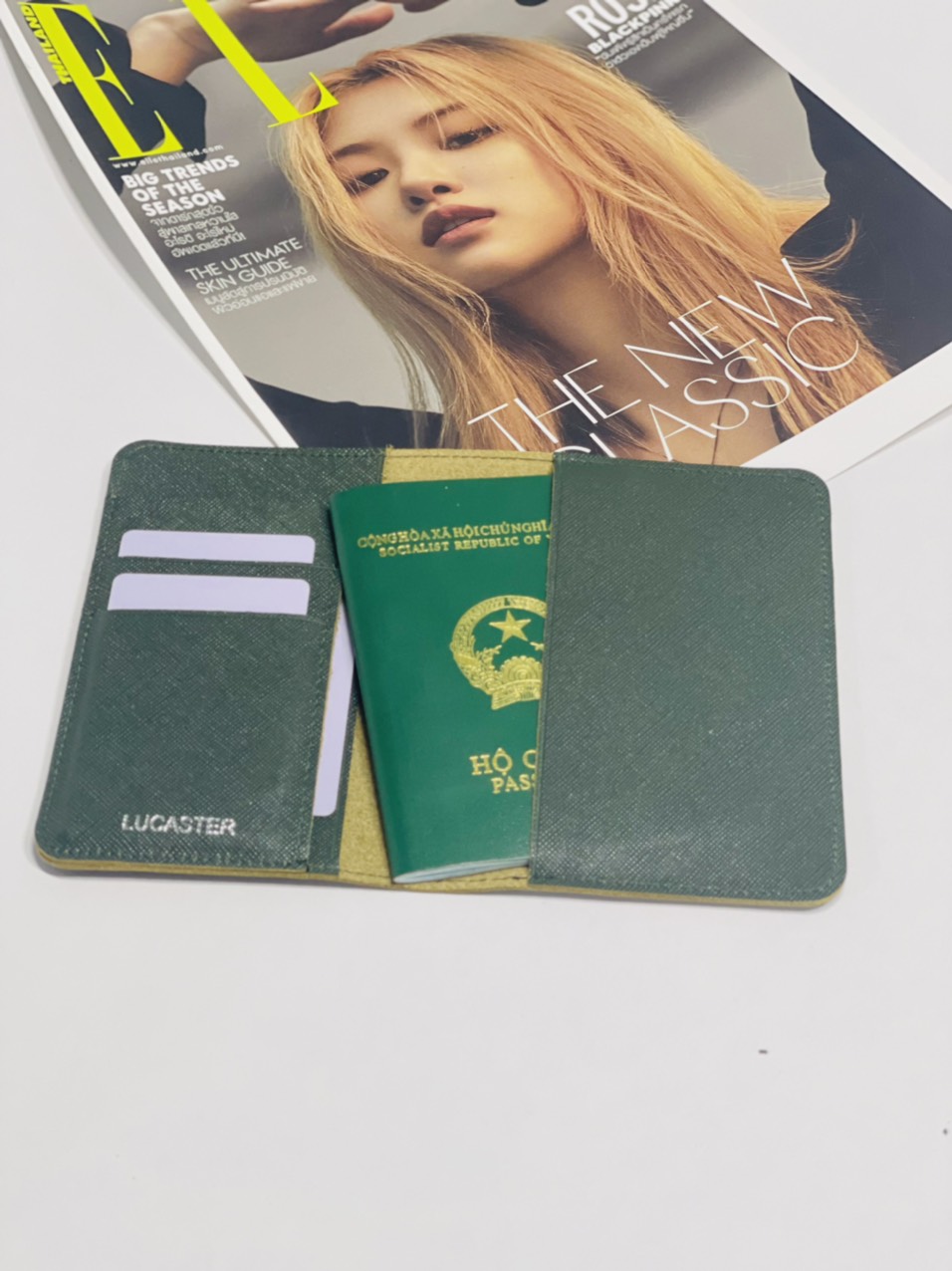 Ví passport da thật,ví đựng hộ chiếu thời trang Lucaster store bảo trì trọn đời