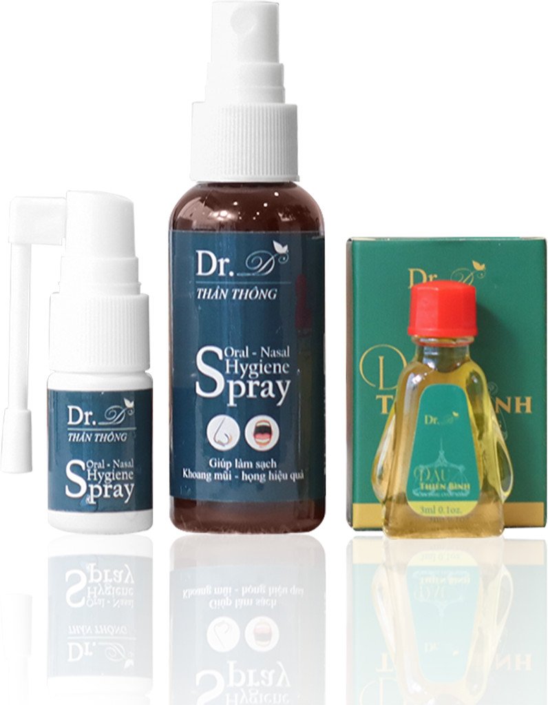 Bộ 3 xịt khuẩn mũi họng spray - hỗ trợ f0, f1