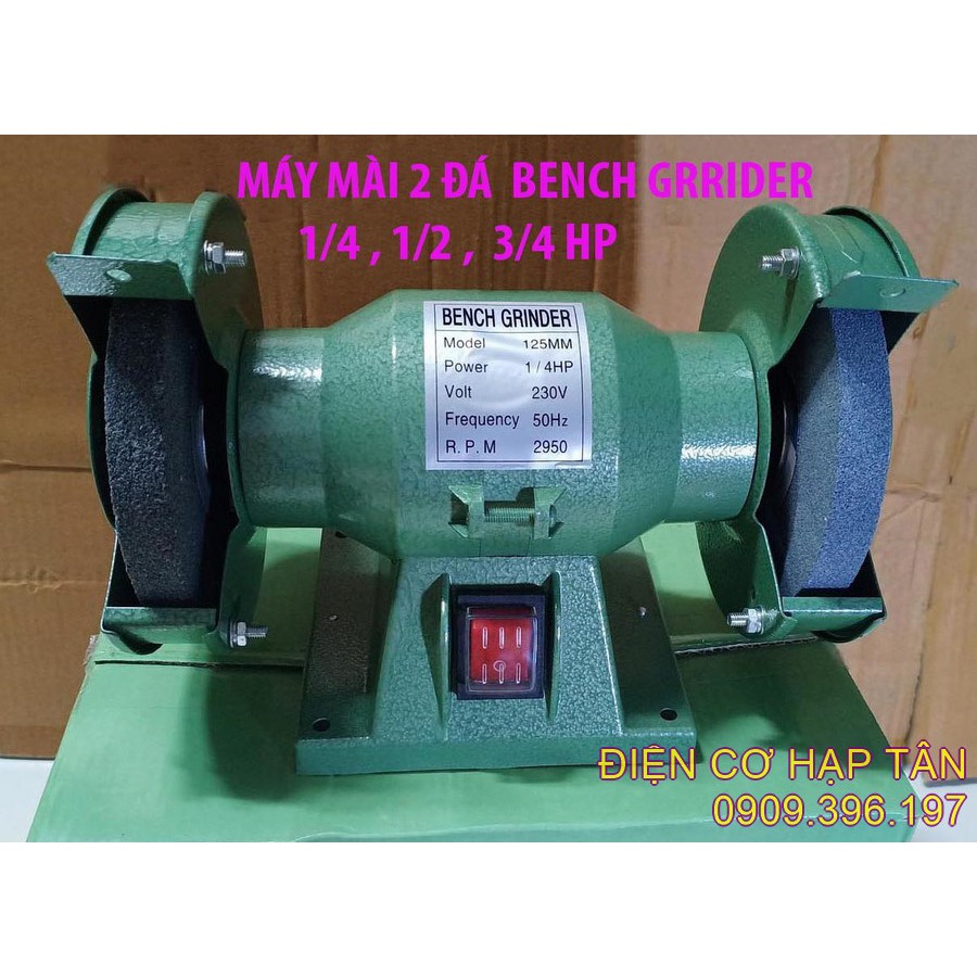 Máy mài 2 đá chính hãng bench 1/4hp , 1/2hp , 3/4hp