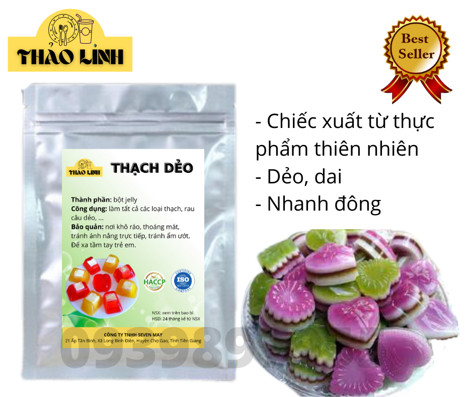 [FREESHIP] Bột Rau Câu Thảo Linh Nguyên Liệu Nấu Thạch Trà Sữa Gói 10g Cho 1-3 Lít Nước Dai Giòn Chuẩn Vị