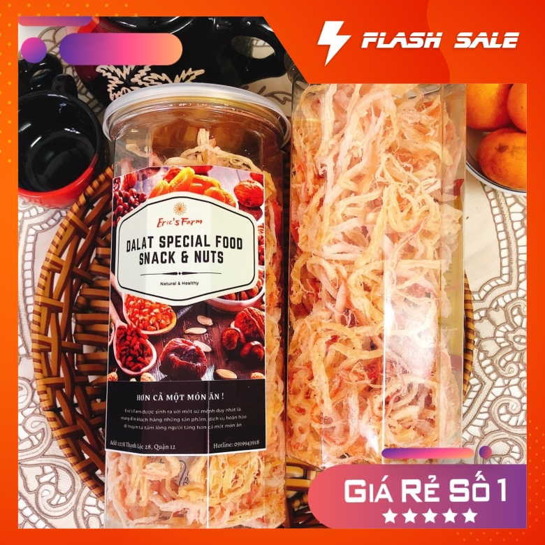 Mực sợi hấp nước dừa 300g | hủ pet - eric's farm |