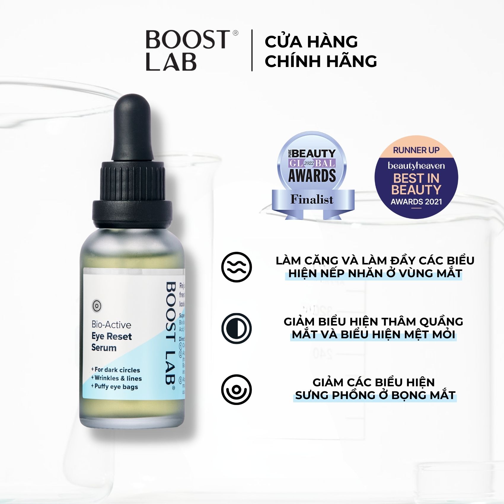 Tinh Chất Cải Thiện Quầng Thâm Mắt Và Giảm Biểu Hiện Nếp Nhăn BOOST LAB Bio