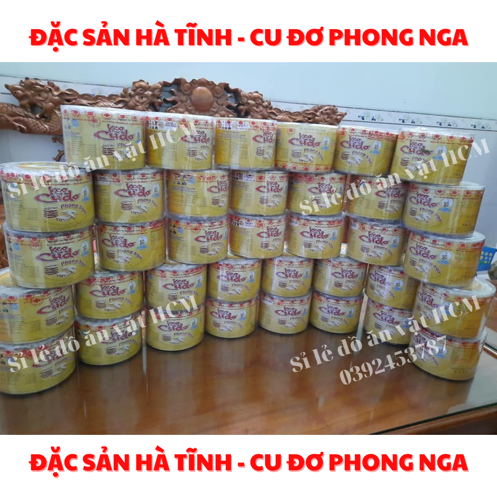 Hộp vừa 600gr kẹo cu đơ phong nga đặc sản nổi tiếng hà tĩnh - cu đơ phong nga đặc sản hà tĩnh cực ngon - kẹo lạc - kẹo đậu phộng - bánh cu đơ