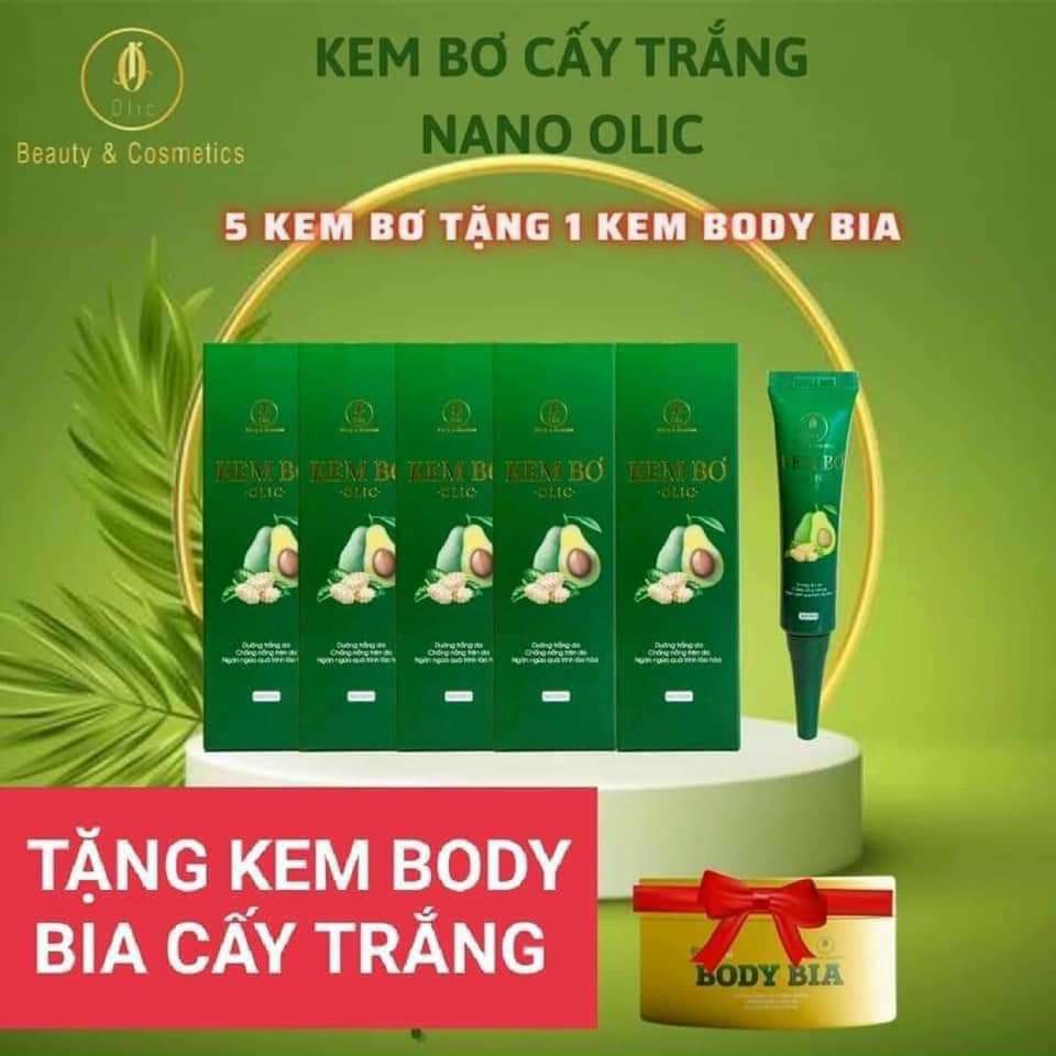 Combo 5 Hộp Kem Bơ Olic xóa nám tàn nhang - Tặng kèm Kem Body Bia Olic