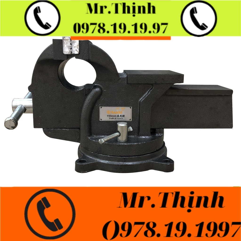 Ê tô bàn nguội xoay 360 độ Asaki AK-669 6 inch độ mở 150mm