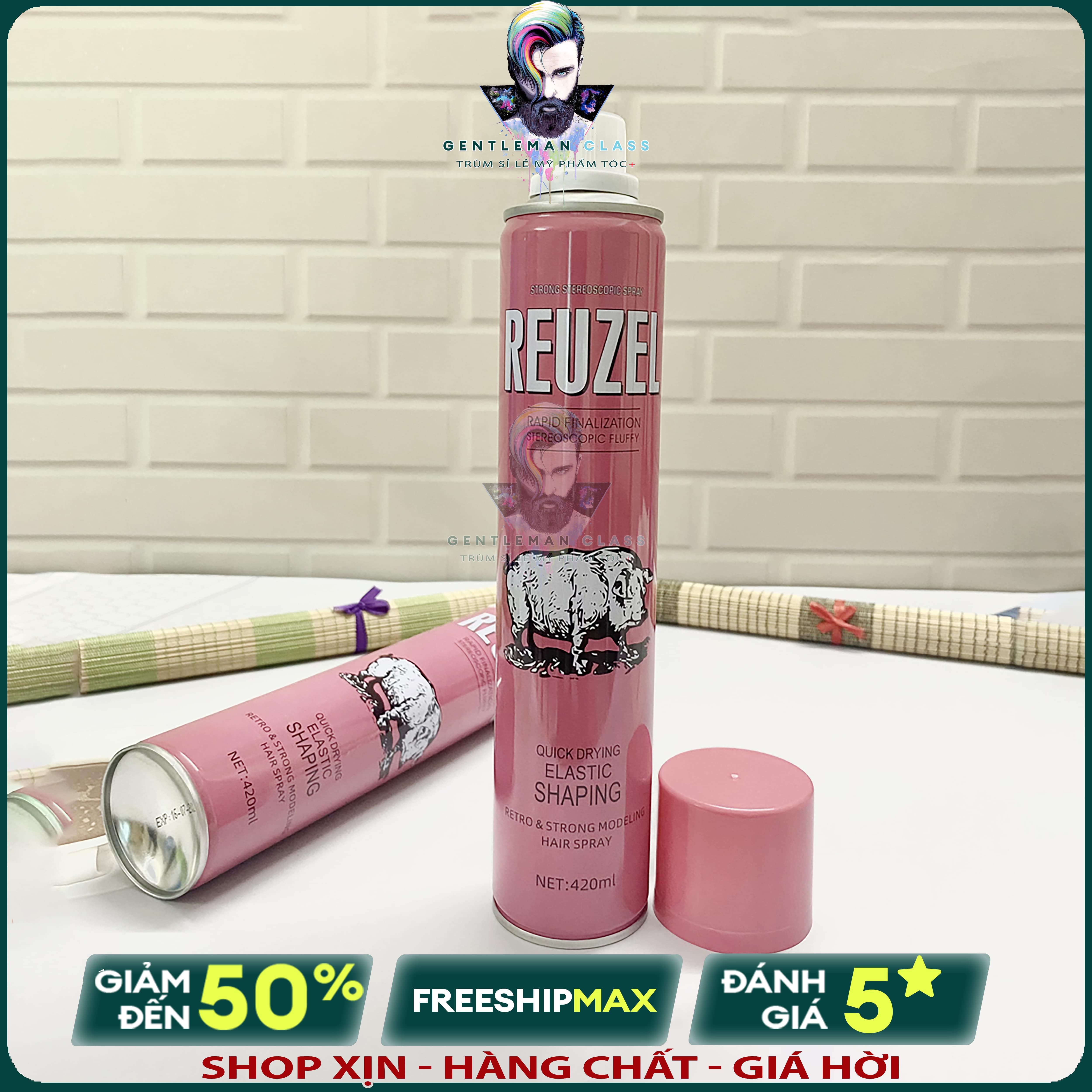 Gôm xịt tóc nam nữ reuzel pink 420ml - keo tạo kiểu tóc - bản đặc biệt cực thơm siêu giữ nếp