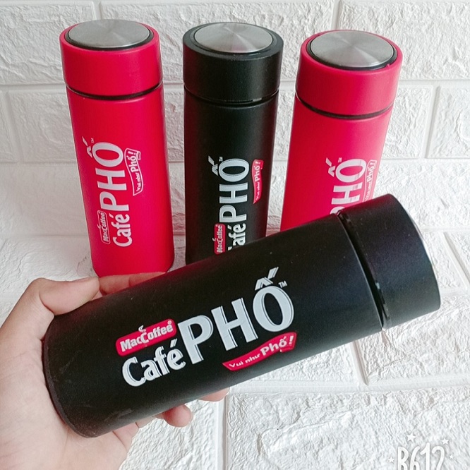 Bình giữ nhiệt Cafe Phố 400ml lõi thuỷ tinh