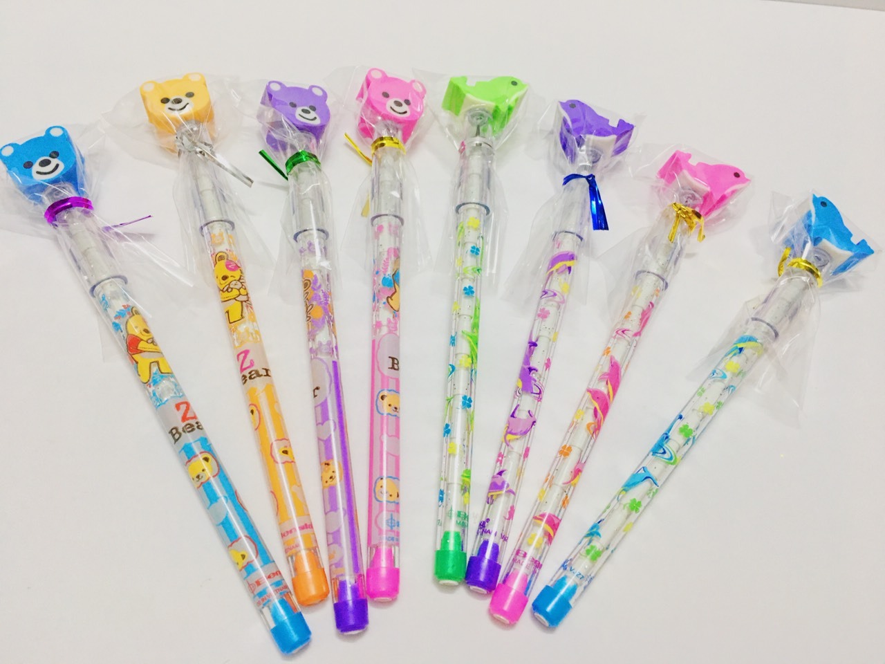 Viết chì khúc có gôm - Bộ 5 cây 5 màu/hình khác nhau