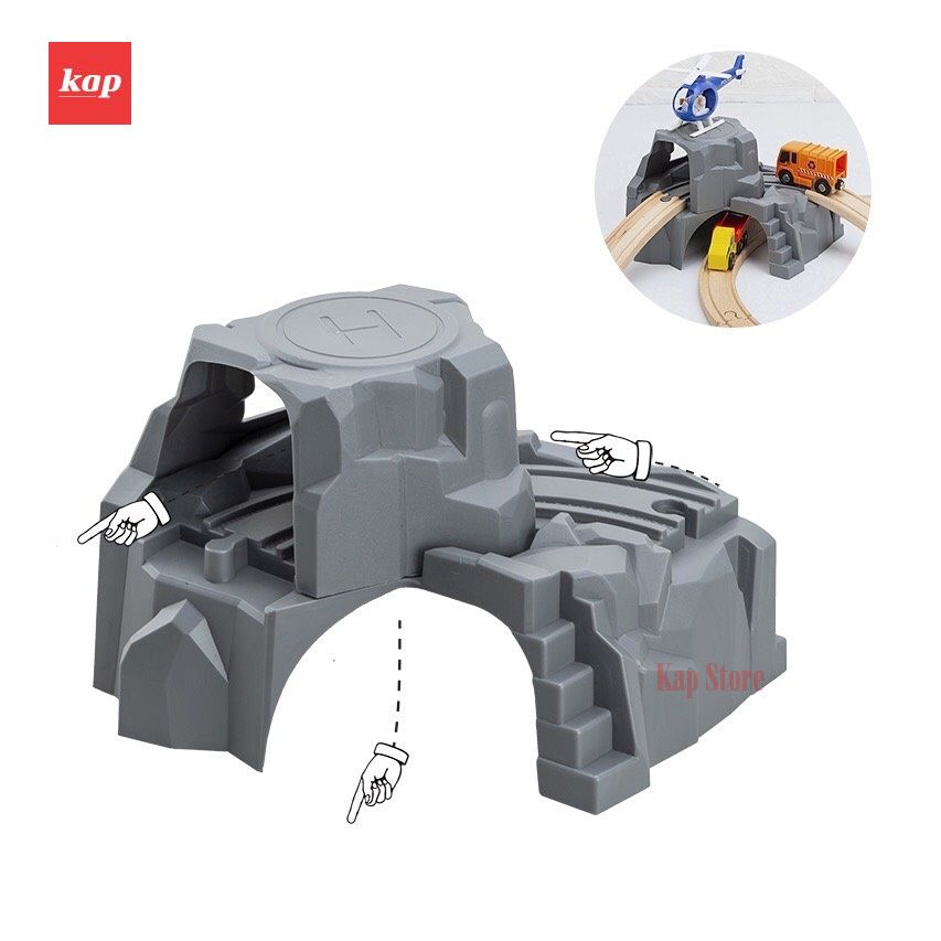 [HCM]Hang núi 2 tầng phụ kiện đường ray xe lửa gỗ