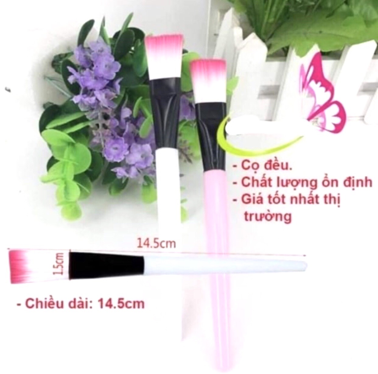 Bộ 2 Cọ Quét Mặt Nạ - Đắp Mặt & Trang Điểm tiện lợi