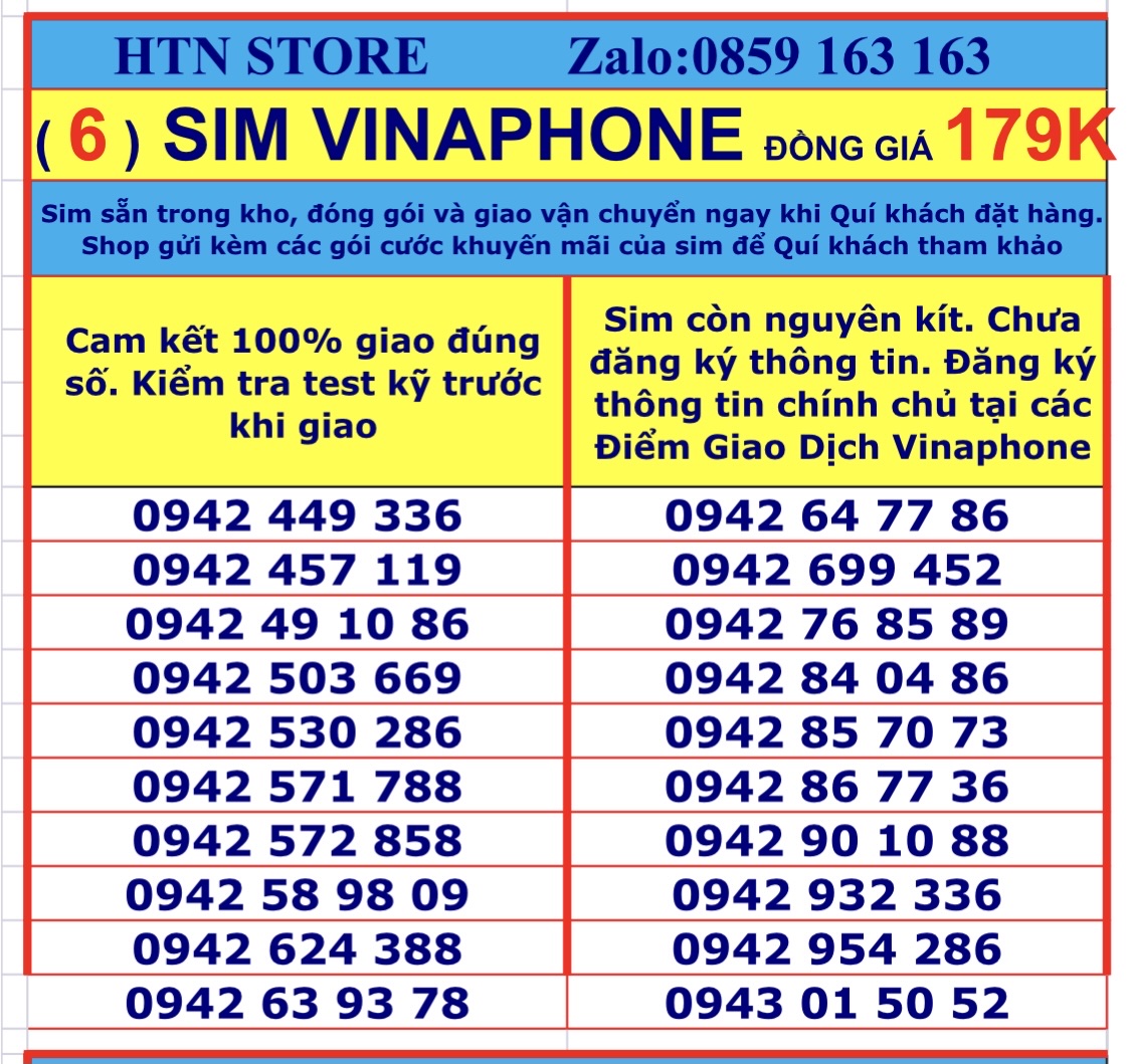 Sim vinaphone số đẹp giá rẻ đồng giá 339k - sim trả trước (6)