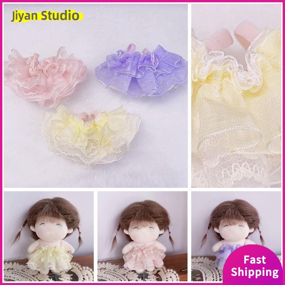 Jiyan2866 búp bê 10cm thay búp bê tự làm quần áo váy bé gái váy búp bê cotton váy búp bê đầm phồng ren