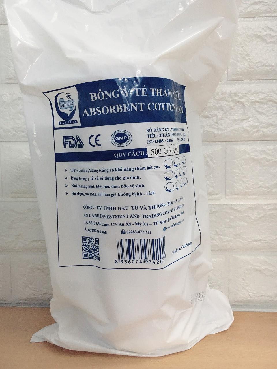 BÔNG GÒN Y TẾ THẤM NƯỚC AN LÀNH 500gr