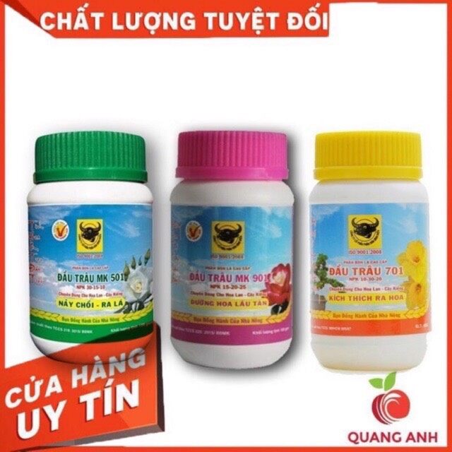 Combo 3 phân bón lá npk đầu trâu 501 + 701 + 901 chai 100gr