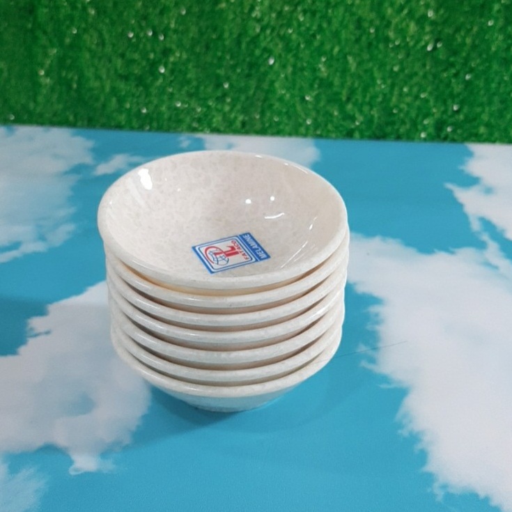 [HCM]5 Cái Chén chấm nhựa Melamine T36 nhỏ màu vân đá kem đựng gia vị