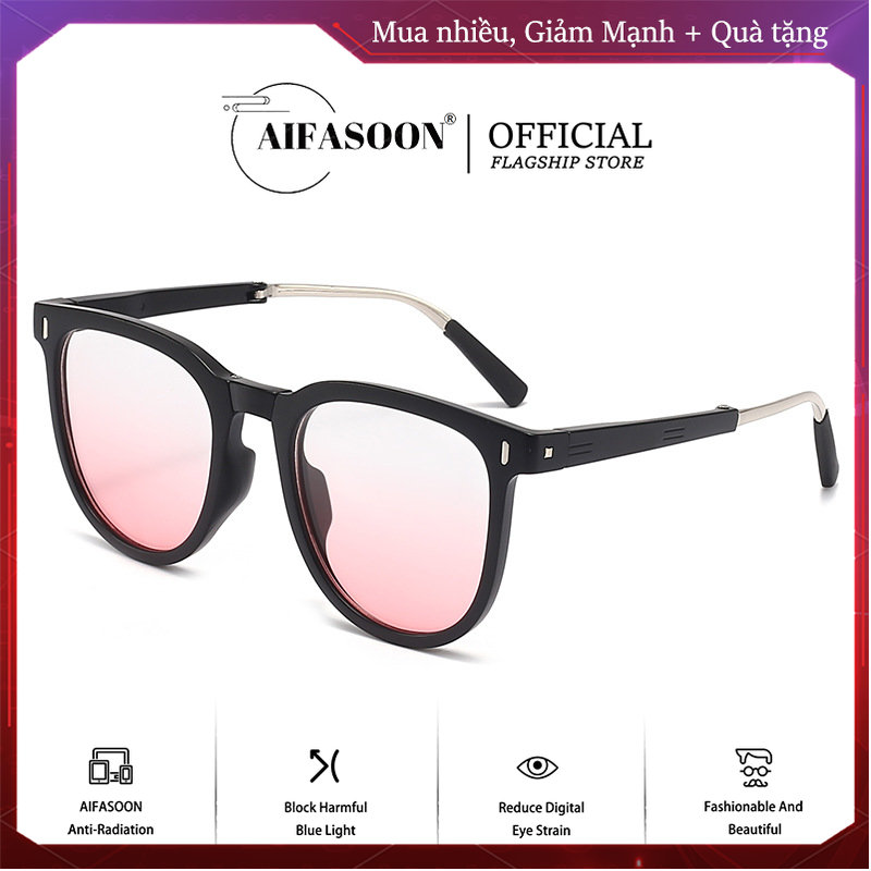AIFASOON Kính Râm Phân Cực Gấp Bóng Phụ Nữ Mắt Kính Blush Sun Shade Gấp