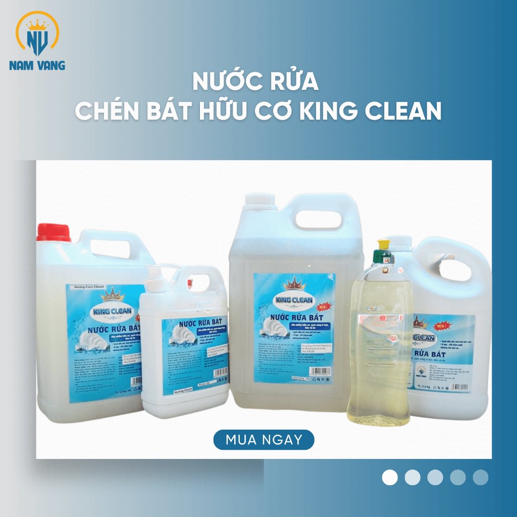 Nước rửa chén bát hữu cơ King Clean  1Lit/ 1,8Lit/3,5 lit/ 5Lit/10Lit
