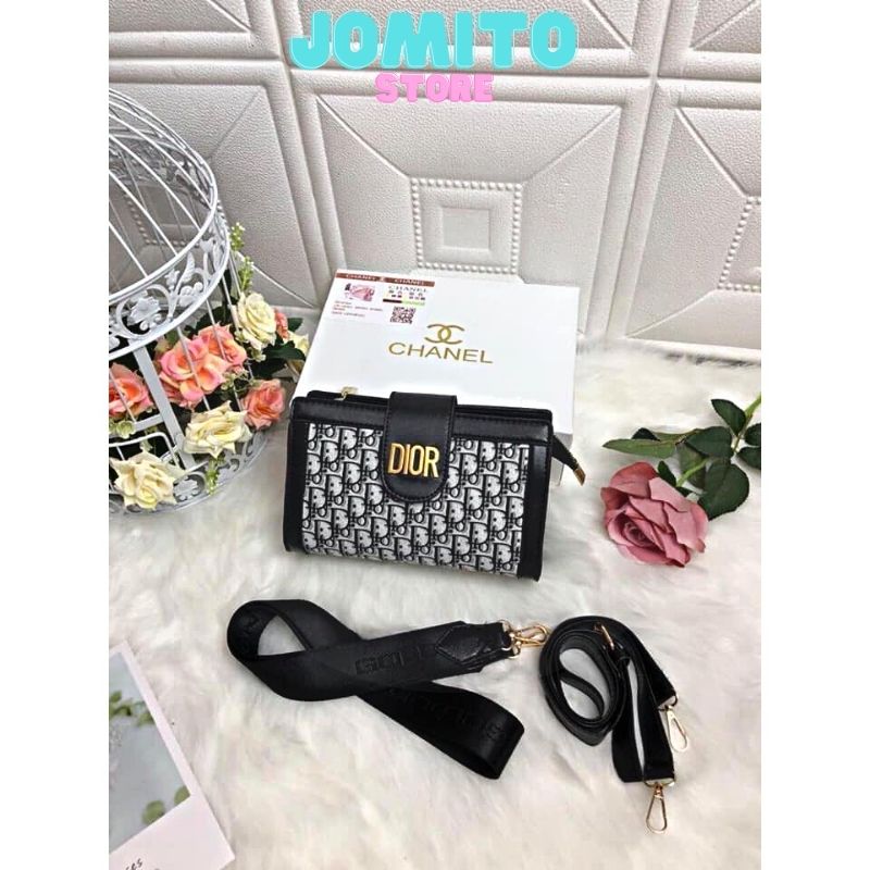 Túi xách nữ đeo chéo đeo vai dây bản to Dio thổ cẩm dây dù hot trend JOMITO SA1247