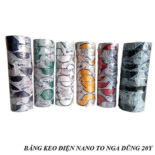 Băng keo điện băng dính nhiều màu Nano To nga dũng