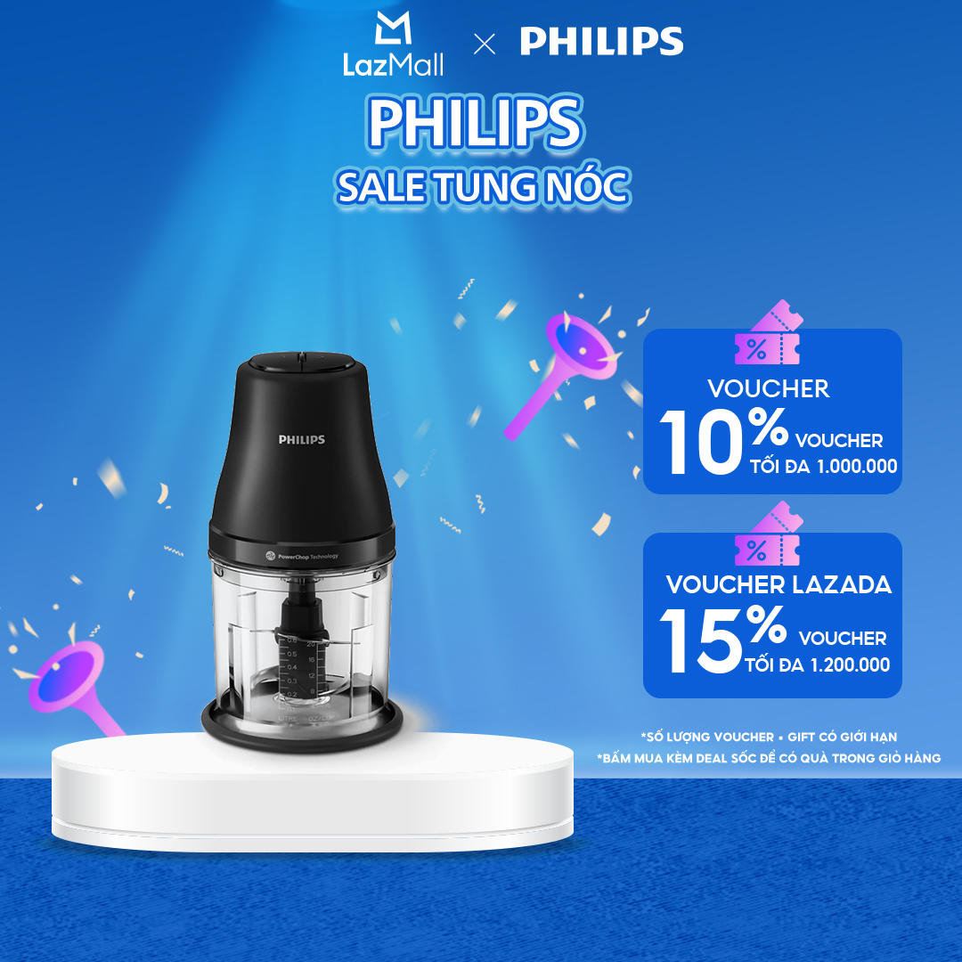 Máy Xay Thịt Philips HR1501/00 1 Lít|450W - Hàng Chính Hãng