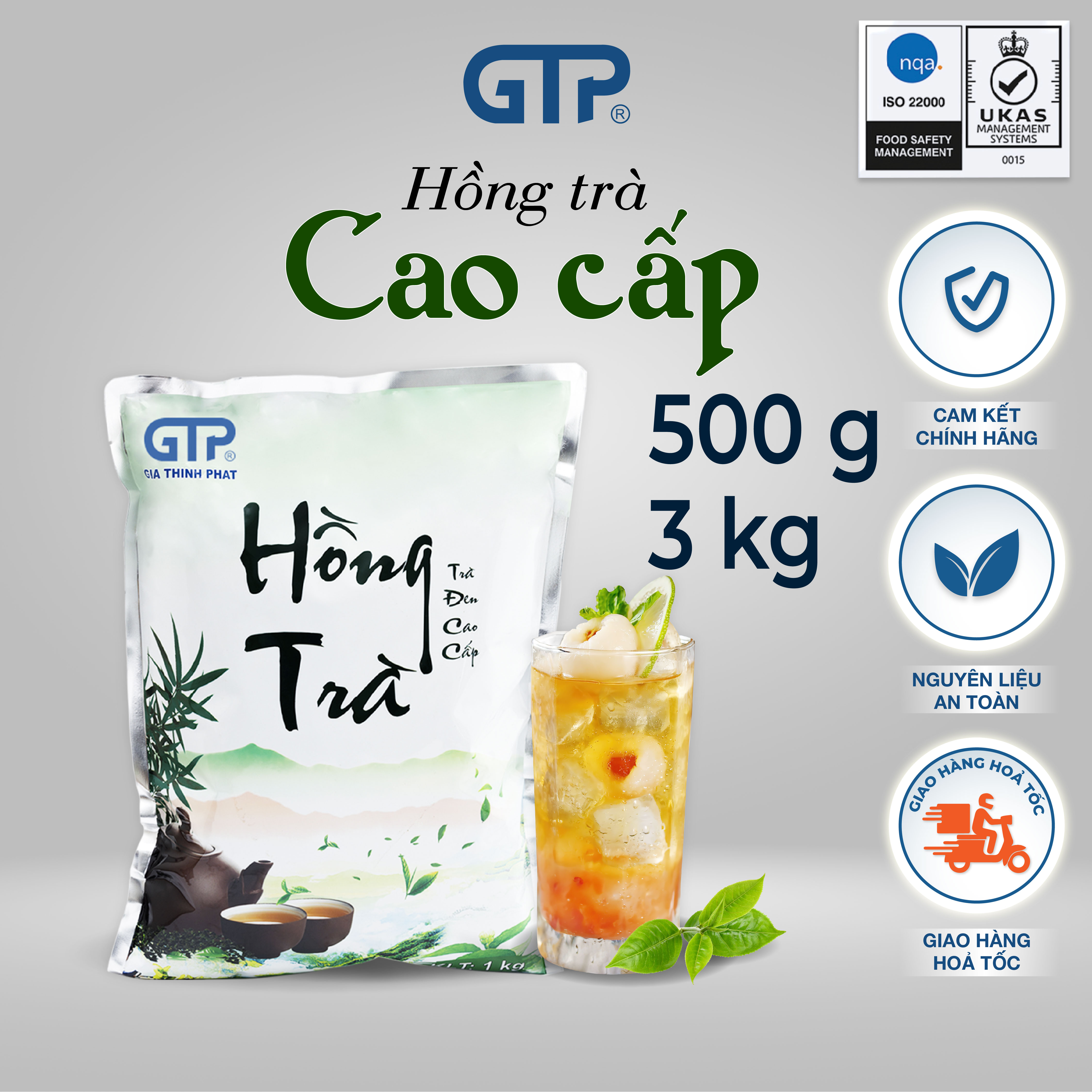 Hồng trà GTP Cao cấp 3kg, dùng pha trà sữa đậm vị trà thơm ngon, trà trái