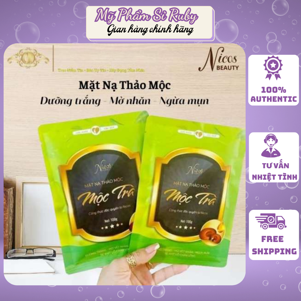 Giá sỉ - mặt nạ thảo mộc mộc trà nicos chính hãng