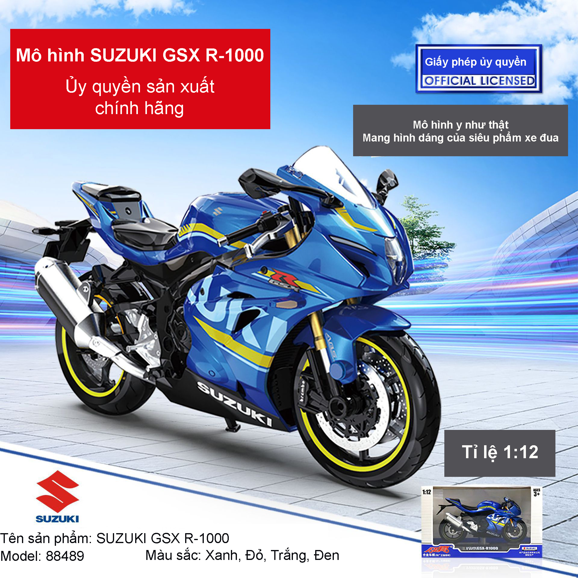 Bảng giá xe moto Suzuki mới tại Việt Nam