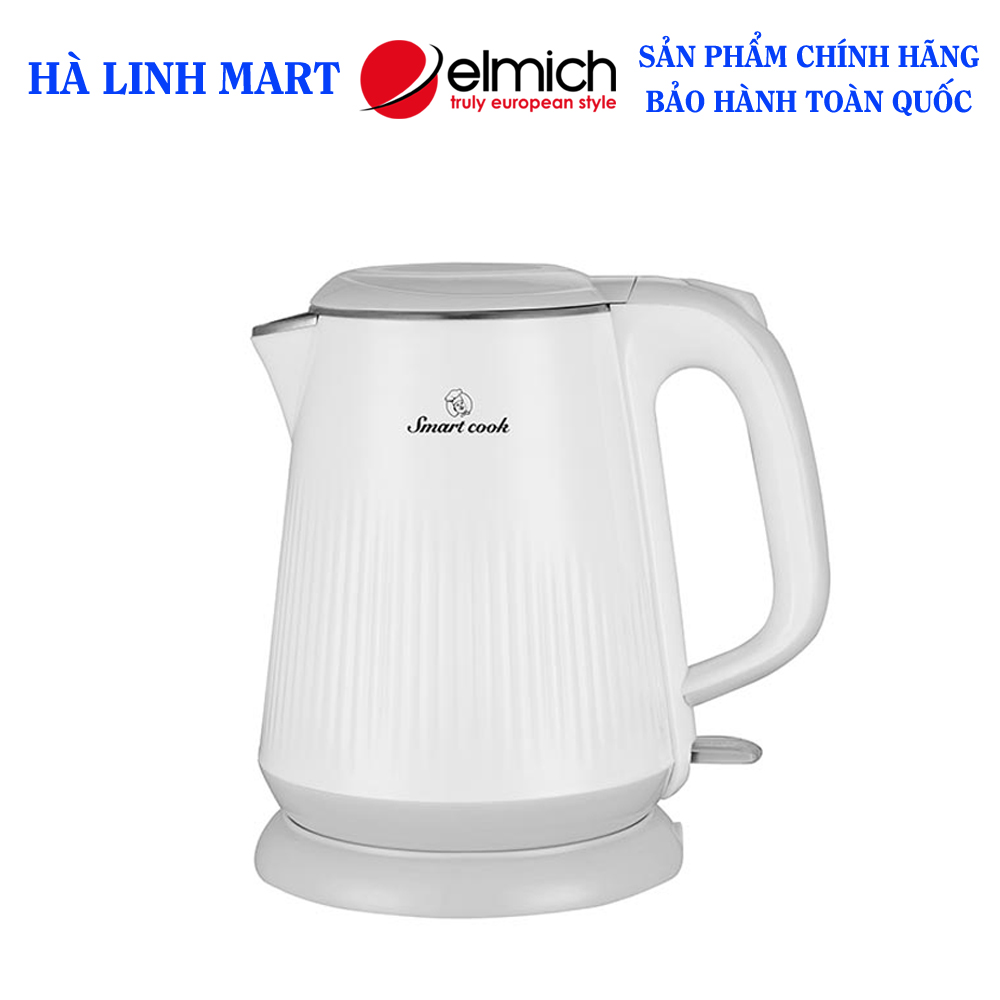 Ấm đun nước siêu tốc elmich smartcook 1,8l kes-3861 - ấm siêu tốc 2 lớp inox 304 và nhựa pp cao cấp - bình đun nước siêu tốc công suất 1850w 4023861