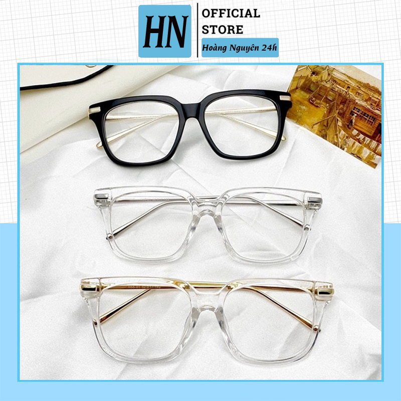 Mắt Kính Gọng Cận Viền Trong Suốt 25 Gọng Kim Loại Sang Chảnh
