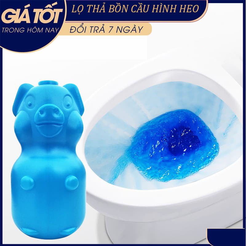 [ƯU ĐÃI SỐC GIẢM GIÁ ĐẾN 50%] Tẩy bồn cầu hình con heo-Viên tẩy bồn cầu siêu sạch. Lọ tẩy bồn cầu và khử mùi hình lợn mẫu mới 2019 tẩy sạch mọi vết bẩn xua tan mọi mùi, Viên thả bồn cầu hình con lợn chống hôi và đầy bồn cầu