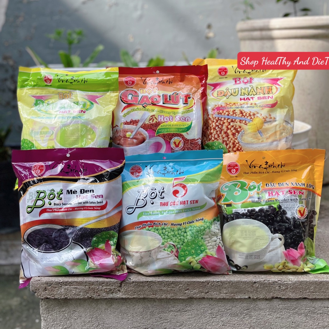 Bột Bích Chi Có Đường Các Loại 350gr (10Gói x 35gr)