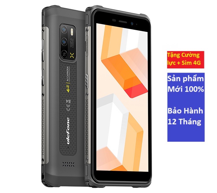 Điện thoại quân đội ulefone armor x10 chính hãng -chống nước, kháng khuẩn và loa hifi kép 100db