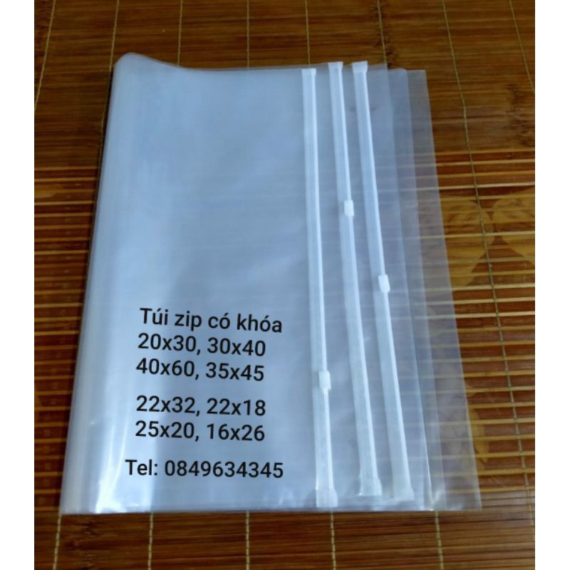 100g túi zip có khóa kéo loại dày đẹp/túi zip lock đẹp đựng quần áo, giày dép
