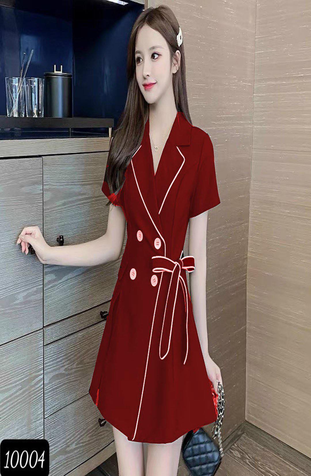 Set bộ thời trang đùi cổ vest giả váy siêu dễ thương